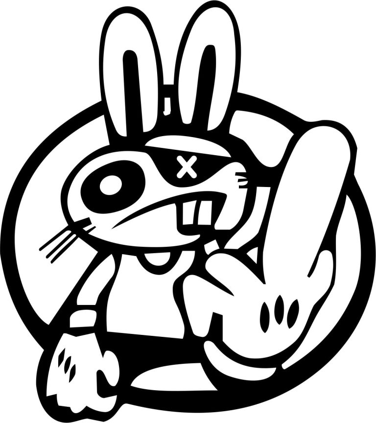 AVTO NALEPKA - CRAZY BUNNY