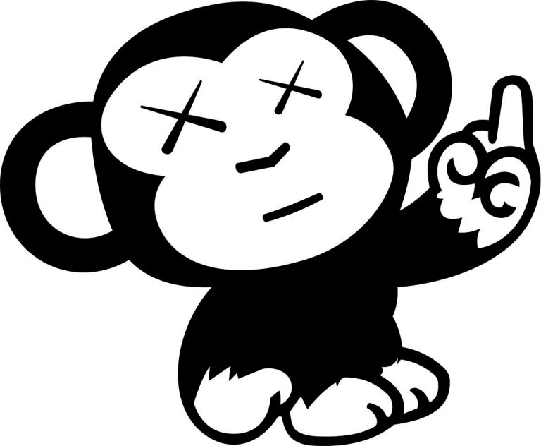 AVTO NALEPKA - CRAZY MONKEY