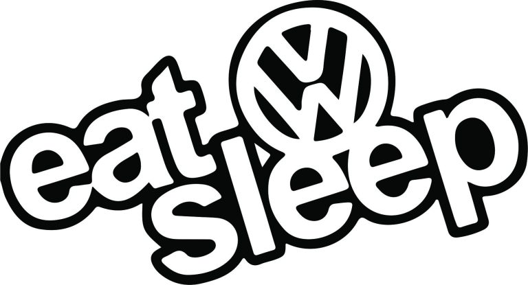AVTO NALEPKA - EAT SLEEP VW