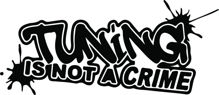 AVTO NALEPKA - TUNINGG NOT CRIME