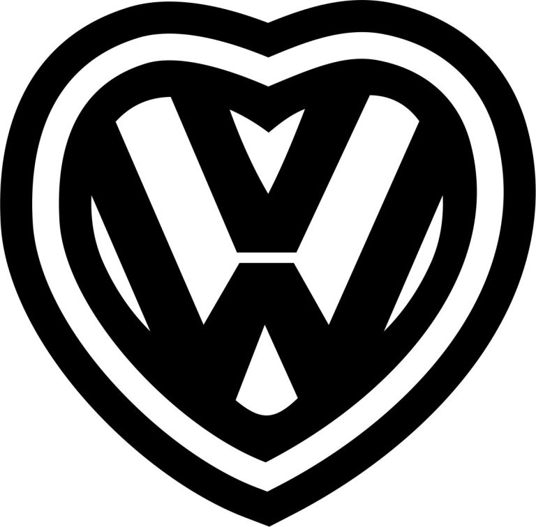 AVTO NALEPKA - VW HEART