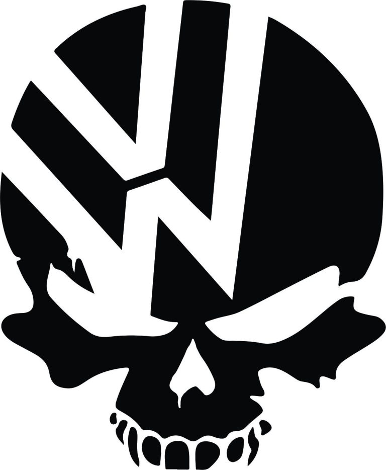 AVTO NALEPKA - VW SKULL