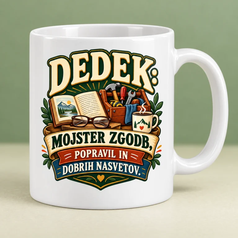 Keramična skodelica za dedka »Mojster zgodb«