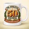 Keramična skodelica za 50. rojstni dan »Pol stoletja« – ilustrativni prikaz motiva