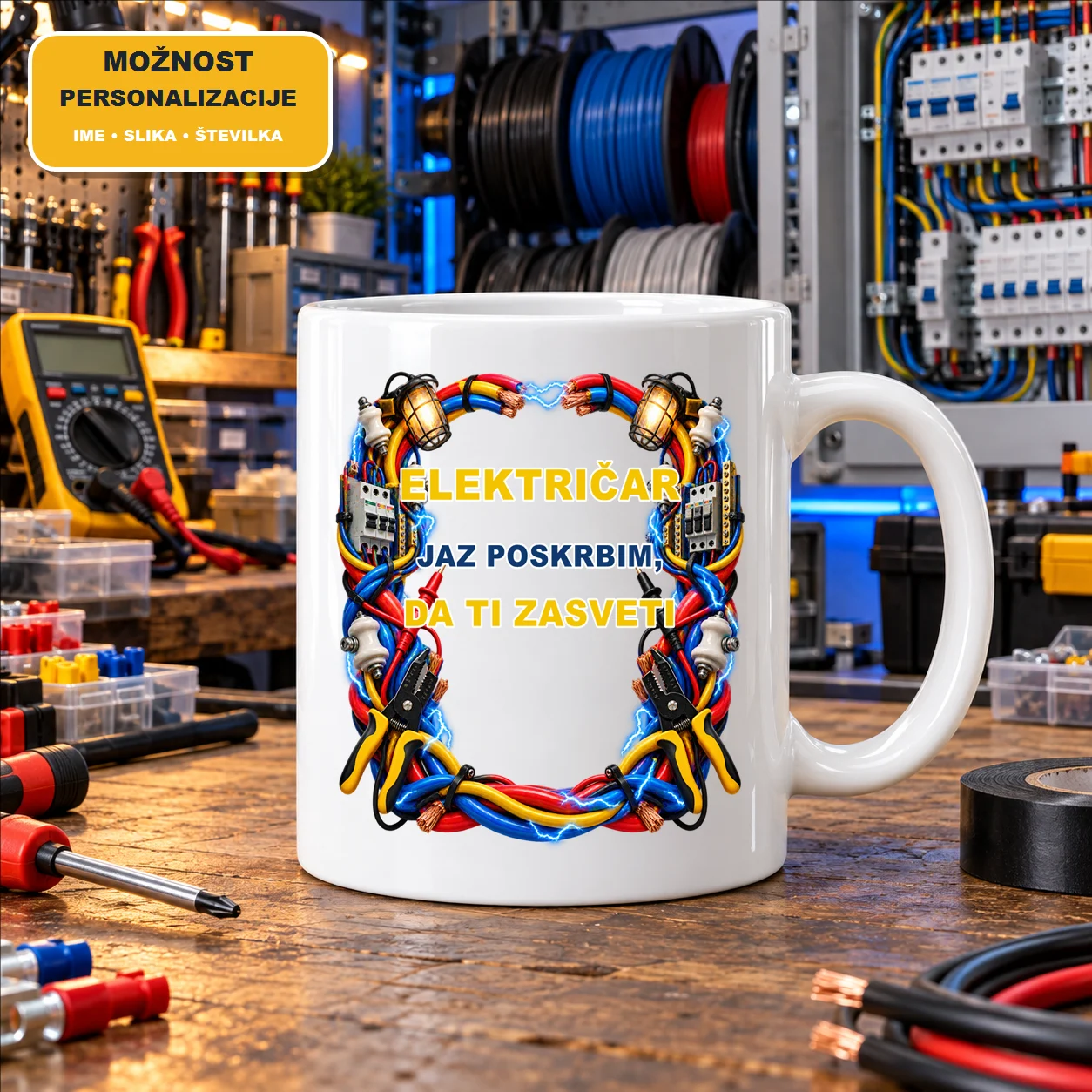 Keramična skodelica 11 oz za električarja – mockup Keramična skodelica 11 oz za električarja