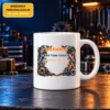 Keramična skodelica 11 oz za mehanika – ilustrativni prikaz motiva