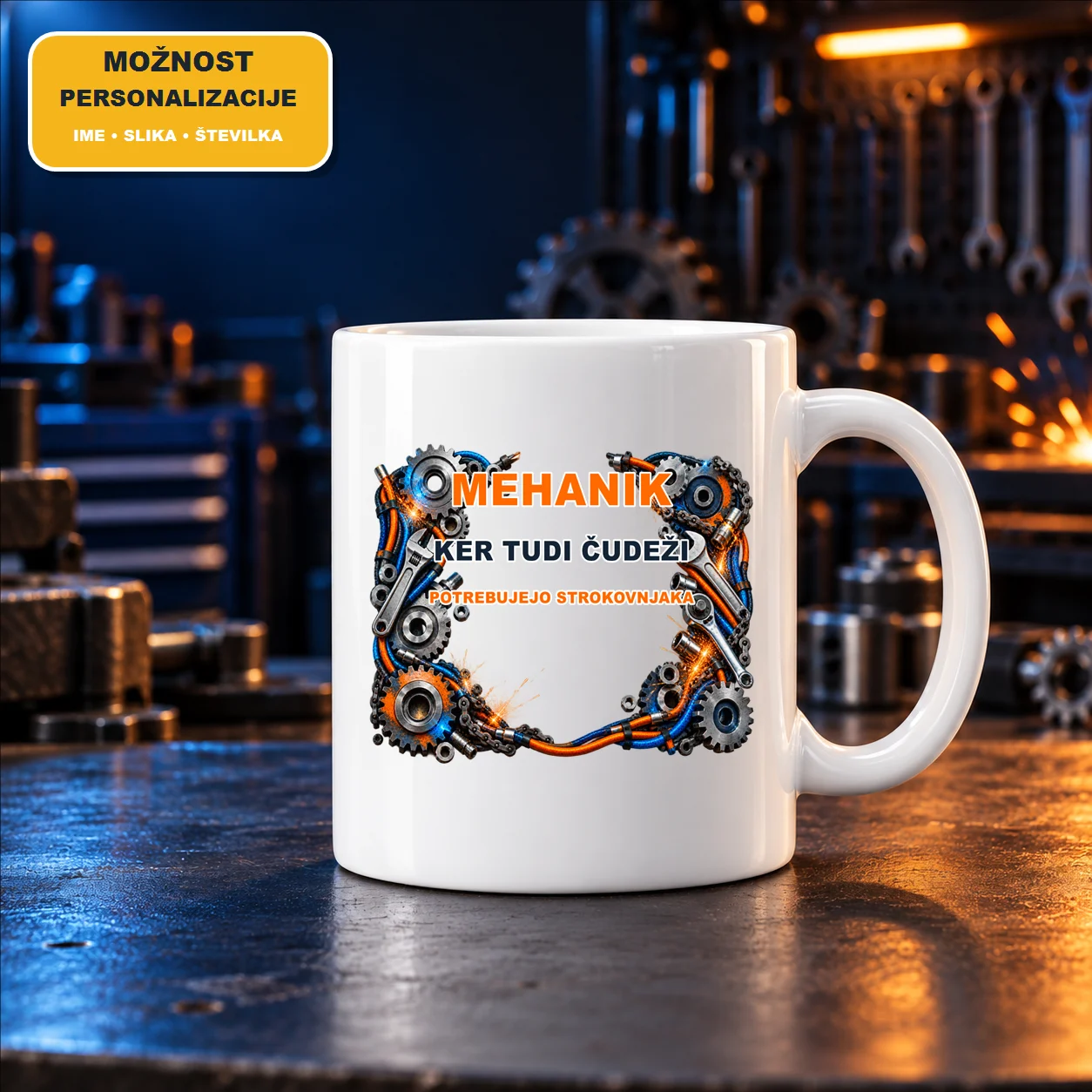 Keramična skodelica 11 oz za mehanika – mockup Keramična skodelica 11 oz za mehanika