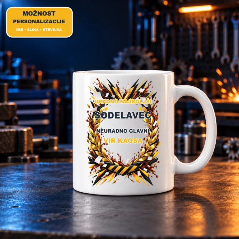 Keramična skodelica 11 oz »Uradno najboljši sodelavec«