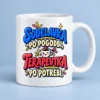 Keramična skodelica »Sodelavka po pogodbi« – ilustrativni prikaz motiva