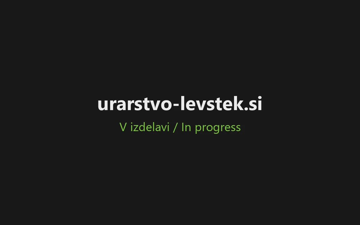 levstek: spletna stran v izdelavi