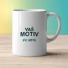 Bela skodelica z napisom Vaš motiv po meri